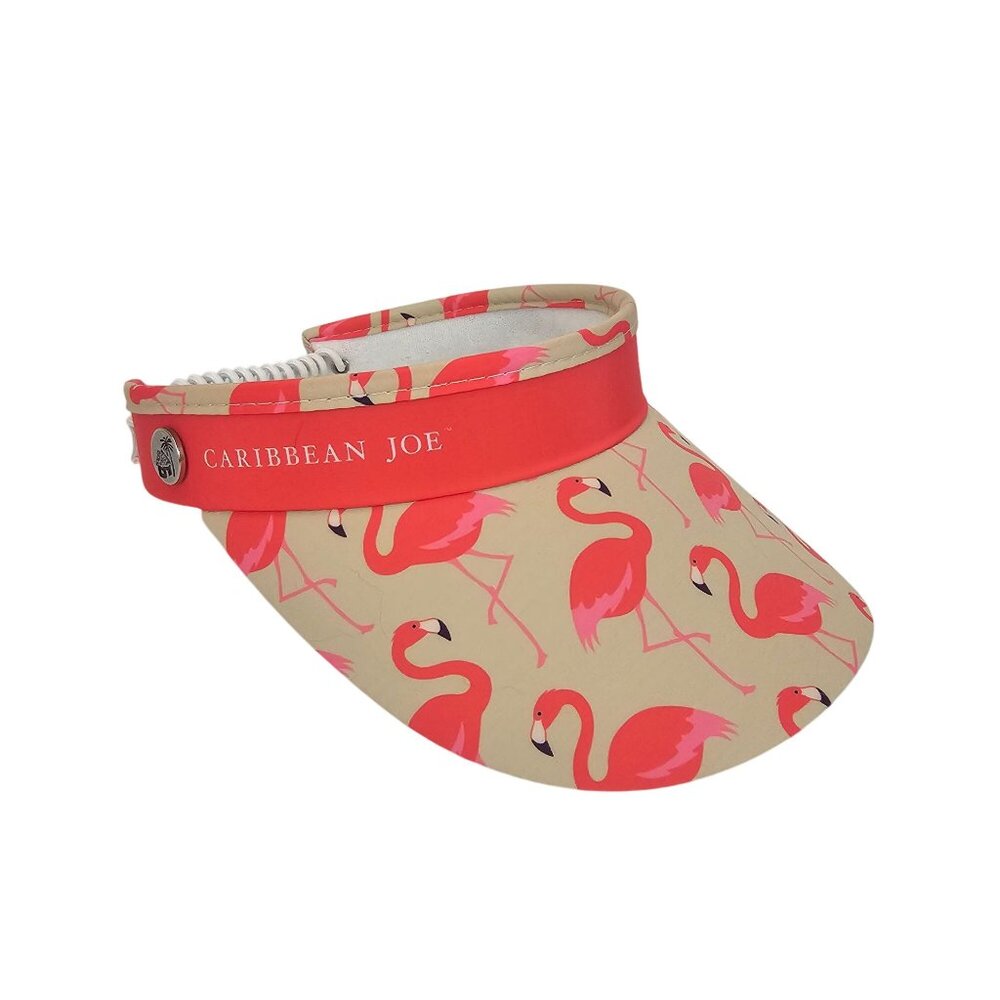 Ladies Flamingo Caribbean Joe Athleisure Golf‎ Tennis Sports Sun Visor Hat Pink